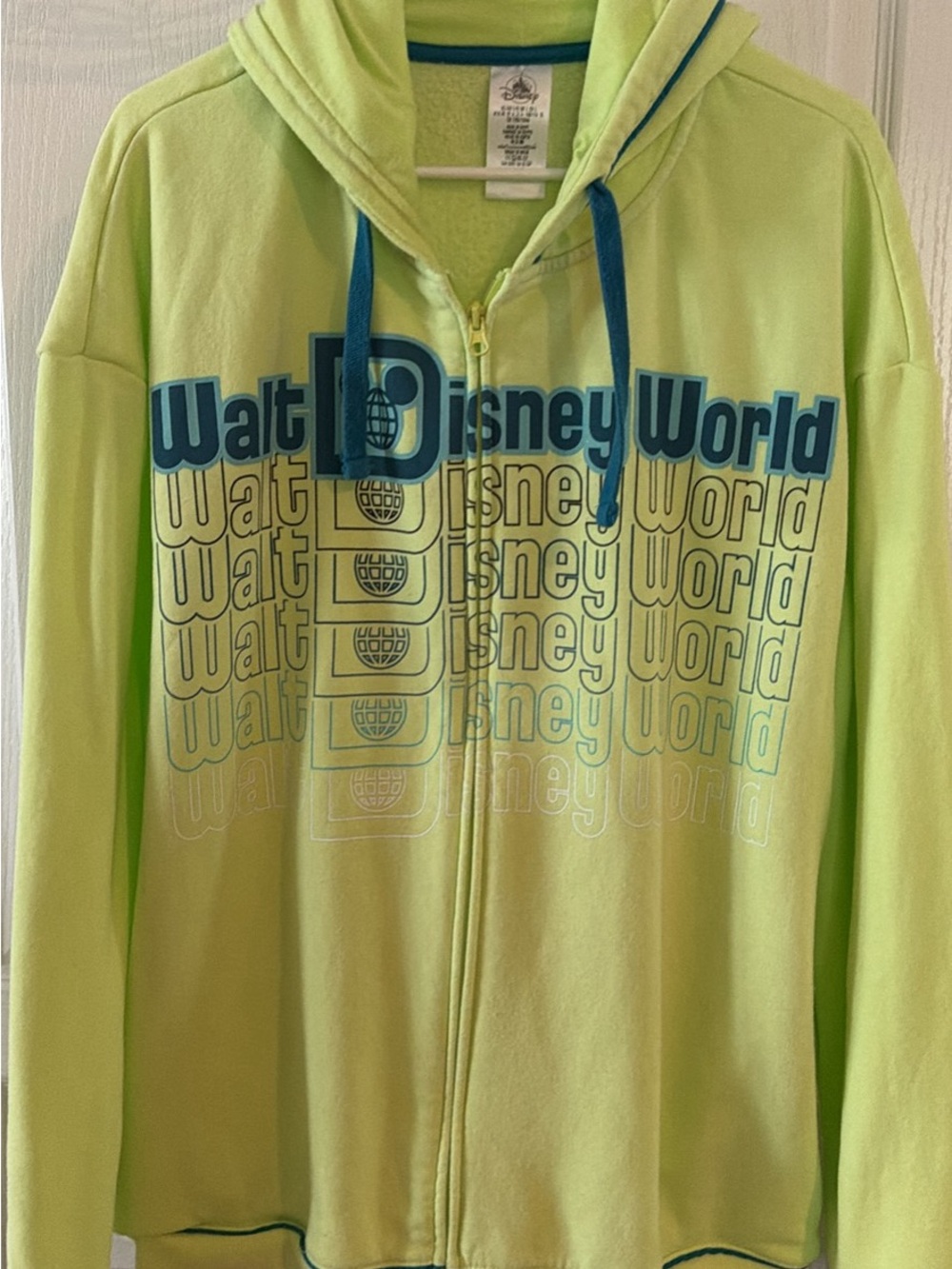 Disney World Lime Green Hoodie - L